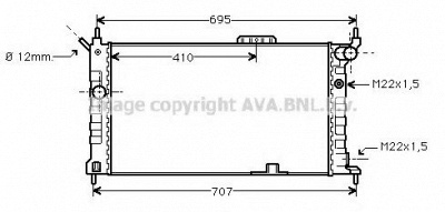AVA QUALITY COOLING ol2091 -  Радиатор, охлаждение двигателя
